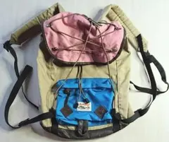 【BEAMS】ブランドロゴ装飾★配色カラーデザインリュック/ビームス 横開き収納