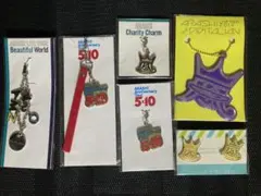 嵐　チャーム　ストラップ　国立ピンバッジ　セット　金　チャリティー