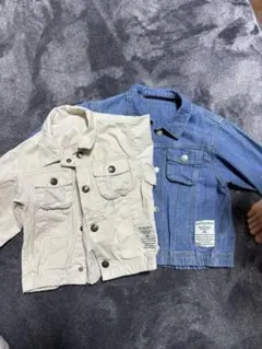 ブリーズ　ホワイト　デニム　ジャケット　セット　双子　お揃い