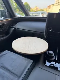 車内用フローティングテーブル 360°回転 高級桦木使用