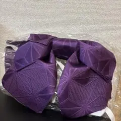 浴衣用結び帯　紫　麻の葉模様