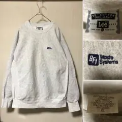 USA製 90s Lee 企業ロゴ 95コットン スウェット 霜降りグレーXL