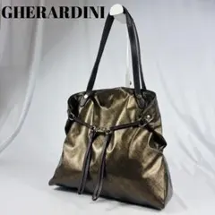 ゲラルディーニ ソフティ トートバッグ ナイロン モノグラム　ブラウン系　肩掛可