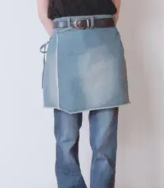 デニム巻きスカート　ミニスカート　y2k グランジファッション