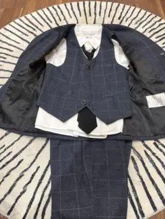 (美品)スーツ4点ネクタイシャツ付きセット 110cm