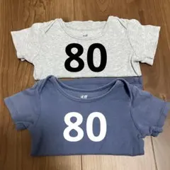 H&M ベビーシャツ 2色セット　オーガニックコットン