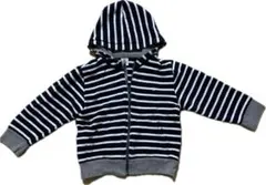 プチバトー　PETITBATEAU ストライプフード付きパーカー