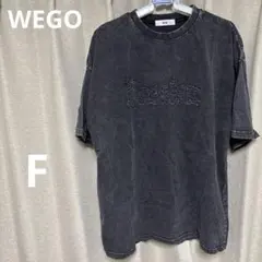 ダークグレー 刺繍 Tシャツ Fサイズ