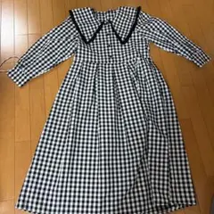 m♡petit 青木美沙子 ギンガムチェック フリルワンピース LL - メルカリ