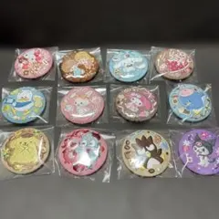 サンリオ　刺繍缶バッチ　キキララ,ハンギョドン,シナモロール,マイメロ