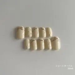 【現品】　ネイルチップ　ハンドメイド　リボン