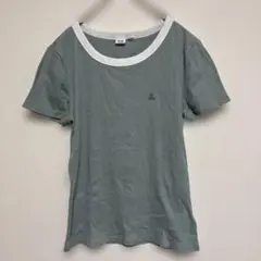 【GAP 】 リンガーTシャツ 半袖 グリーン Mサイズ