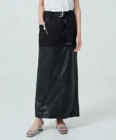 PUBLIC TOKYOワークマキシストレートスカート