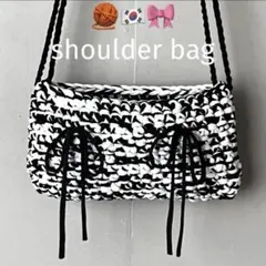 【最終値下げ】 y2k リボン ショルダー オリジナル バッグ パーティ 調節可