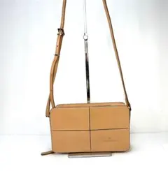 クレージュ ★courreges 本革 スクエア型 ショルダーバッグ 斜めがけ