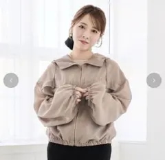 しまむら　yumi パーカー　マウンテンパーカー　マンパ　ベージュ　M フード