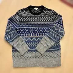 GAP 幾何学模様 グレー系 ニットセーター　Sサイズ