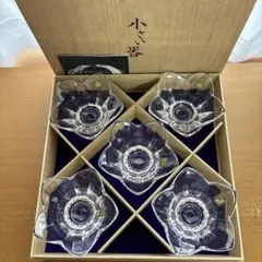 HOYA HOYAクリスタル　小鉢　小皿　豆皿 豆鉢　小付　5枚 ガラス食器のサムネイル