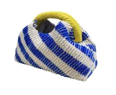 【ハンドメイド】スラッシュキルト　トートバッグ　ハンドバッグ　ストライプカラフル