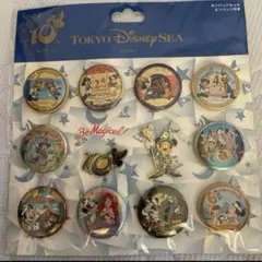 東京ディズニーシー 10周年 カンバッジ.ピンバッジセット ディズニー