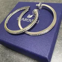 SWAROVSKI スワロフスキー フープピアス クリスタル