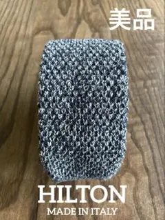 美品 HILTON ヒルトン ニット タイ イタリア製