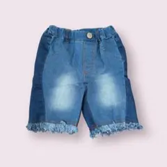 ダメージ デニム ハーフパンツ キッズ 95