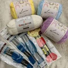 綿糸と刺繍糸のセット 毛糸 ロアン　ソロフィム