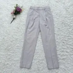 エスプリミュール スラックス テーパードパンツ 後ろゴム 起毛素材 グレー系 7