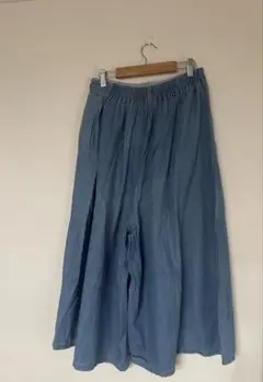 ライトブルー ガウチョパンツ