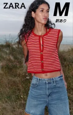 ZARA ジャガードボタンベスト