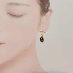 天然石タイガーアイピアス