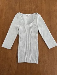 美品 DEMYLEE リブ ロンT (XS) グレーのサムネイル