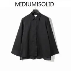ミディウミソリッド☆MIDIUMISOLID ワイドスリーブ シャツ