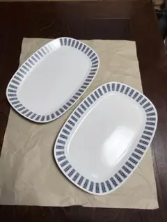 Noritake PROGRESSION PACIFIC 9010 楕円皿　2枚のサムネイル