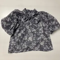 MERCURY DUO フラワープリント リボン付き トップス F