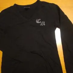 Emporio Armani ブラック Vネック Tシャツ XS