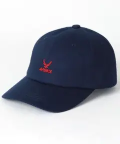 【新品未使用】AVIREX アヴィレックス キャップ 帽子 ネイビー 赤刺繍のサムネイル