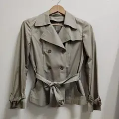 レリアン　ショート丈　トレンチコート　ジャケット　シルク　コットンのサムネイル