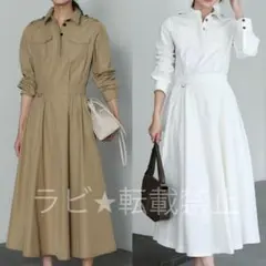 トレンチライクフレアワンピース anuans 新品