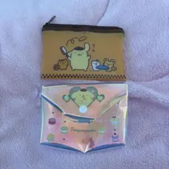 ポムポムプリン　ミニポーチ　2点セット