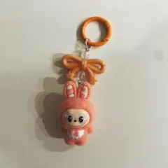 ♡可愛い　キーホルダー　リボン　オレンジ♡
