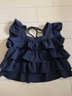 ブラックティアードキャミソールリボン