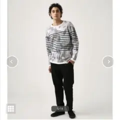 お値下げ！迷彩ボーダークルーネック長袖プルオーバー