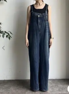 最終値下げ★新品★doudou★デニムオールインワン★ランチサロペット★ネイビー