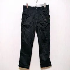 1052 メンズ　カジュアルパンツ　ブラック　シンプル　ポケット