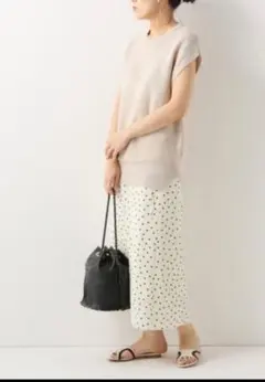 IENA ノースリーブ　リネンガーターフレンチスリーブプルオーバーのサムネイル
