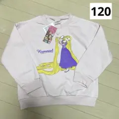 未使用 ディズニープリンセス ラプンツェル 120 裏起毛 トレーナー