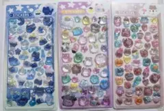 3枚セット ぷくぷくシール 3D立体シール ご褒美シール シール帳【A】