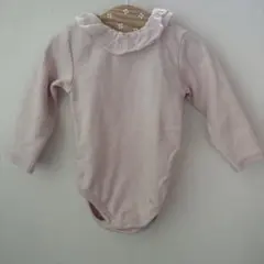 ZARA 襟付きロンパースフリルディテール コントラスト ボディスーツ　3-6m